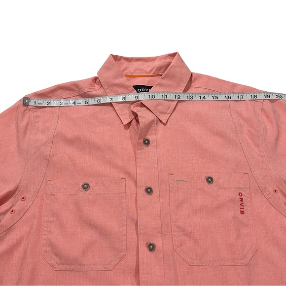Orvis Men Tech Chambray Work Shirt Sz M Long Sleeve Button Up Quick Dry UPF 30+ - Picture 15 of 16